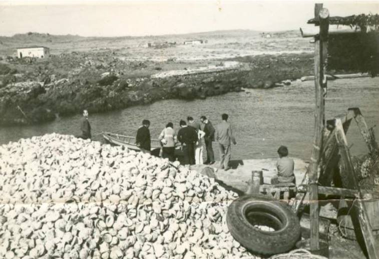 Caleta Chañaral de Aceituno hacia los años 60'. Fotografía: Agrupación Cultural Changos Descendientes del Último Constructor de Balsas Caleta Chañaral de Aceituno hacia los años 60'. Fotografía: Agrupación Cultural Changos Descendientes del Último Constructor de Balsas