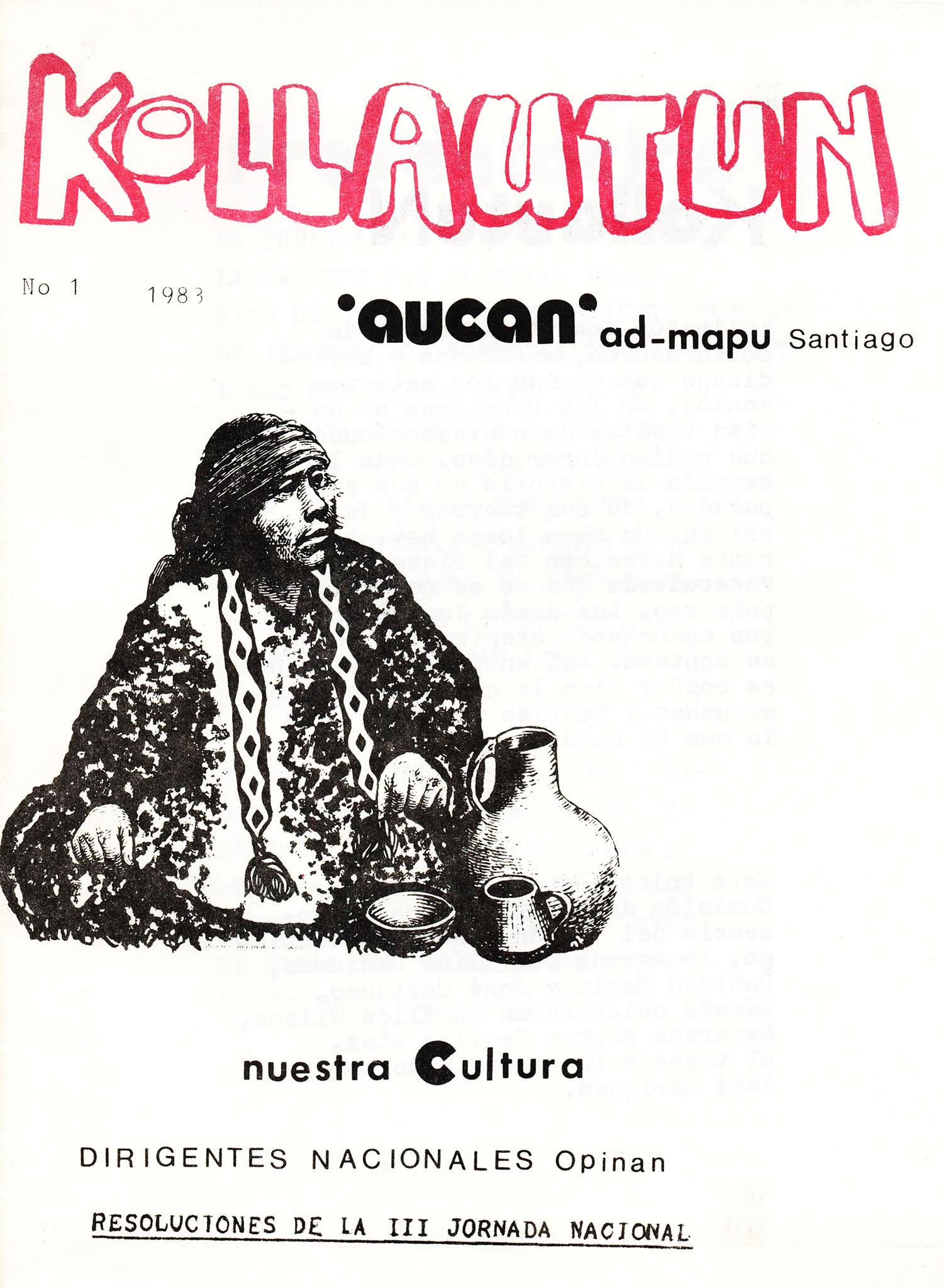 Portada Boletín Kollautun 1983 Portada Boletín Kollautun 1983