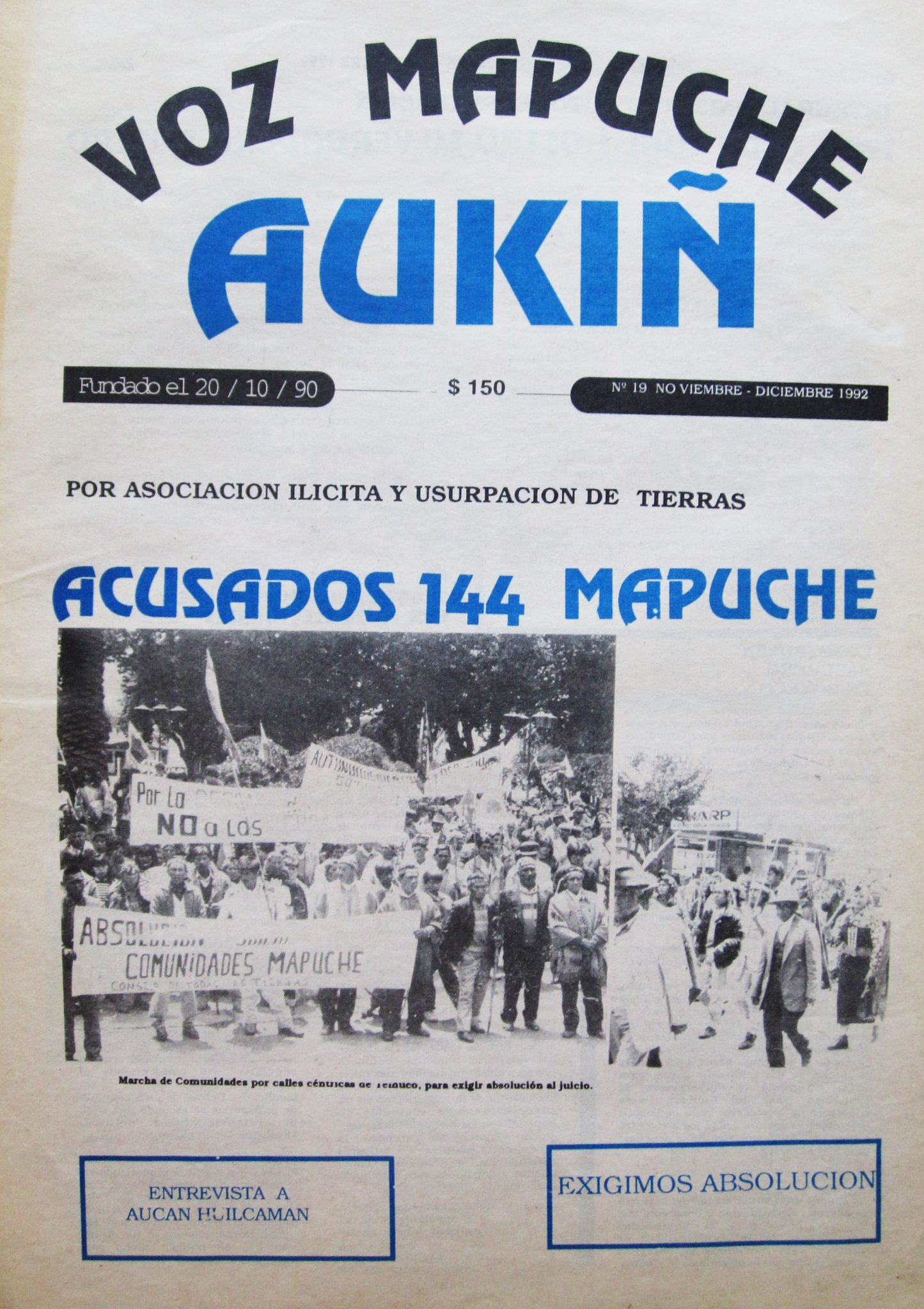 Diario Aukiñ Del Consejo De Todas Las Tierras 1992 Diario Aukiñ Del Consejo De Todas Las Tierras 1992