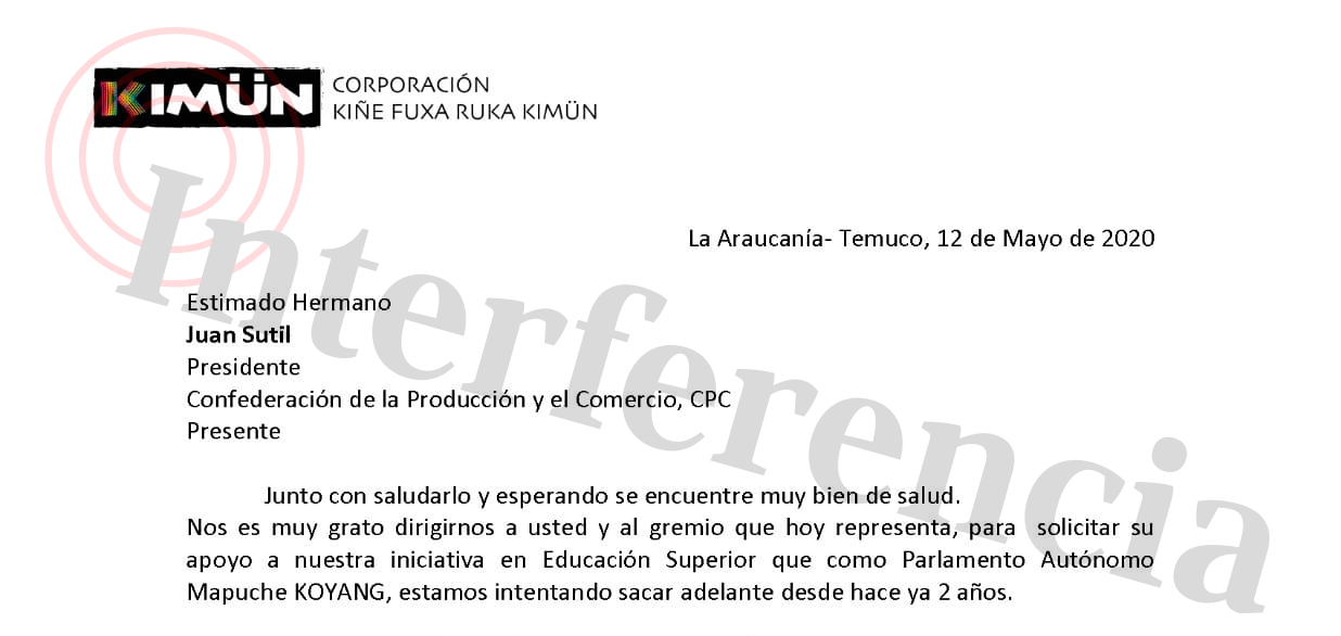 Carta de Kimün a Sutil. Carta de Kimün a Sutil.