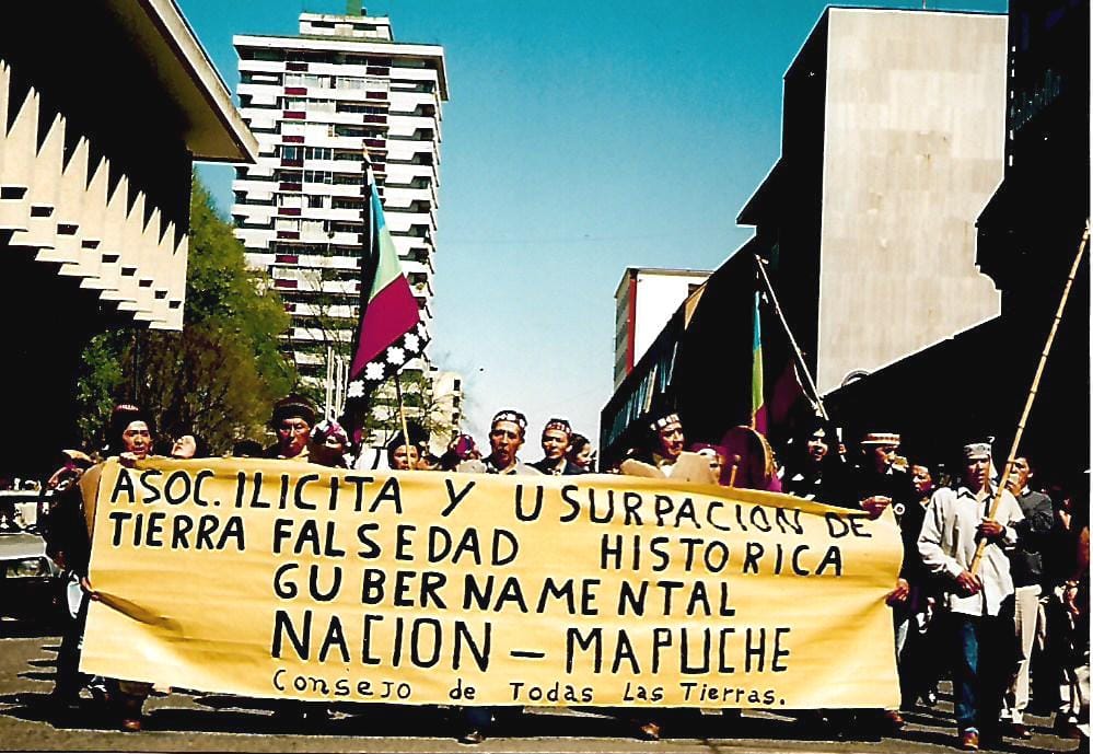 Fotografía de la época. Facebook de Aucan Huilcaman 