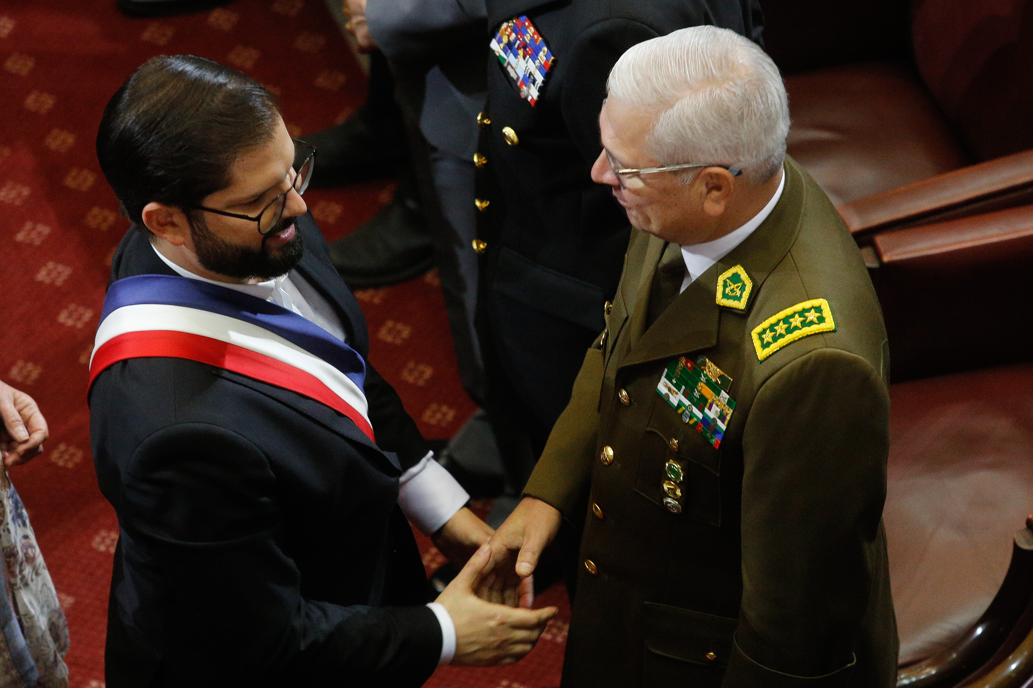 Carabineros se prepara para la Cuenta Pública que realiza el presidente de la república en el Congreso Nacional de Valparaíso. FOTO: DIEGO MARTIN / AGENCIAUNO Carabineros se prepara para la Cuenta Publica que realiza el presidente de la república en el Congreso Nacional de Valparaiso. FOTO: DIEGO MARTIN / AGENCIAUNO