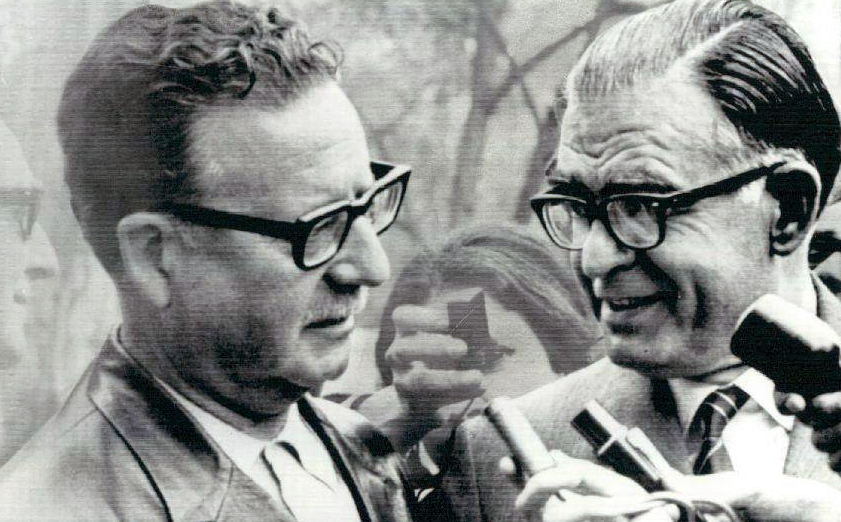 Allende y Tomic el 5 de septiembre de 1970. 