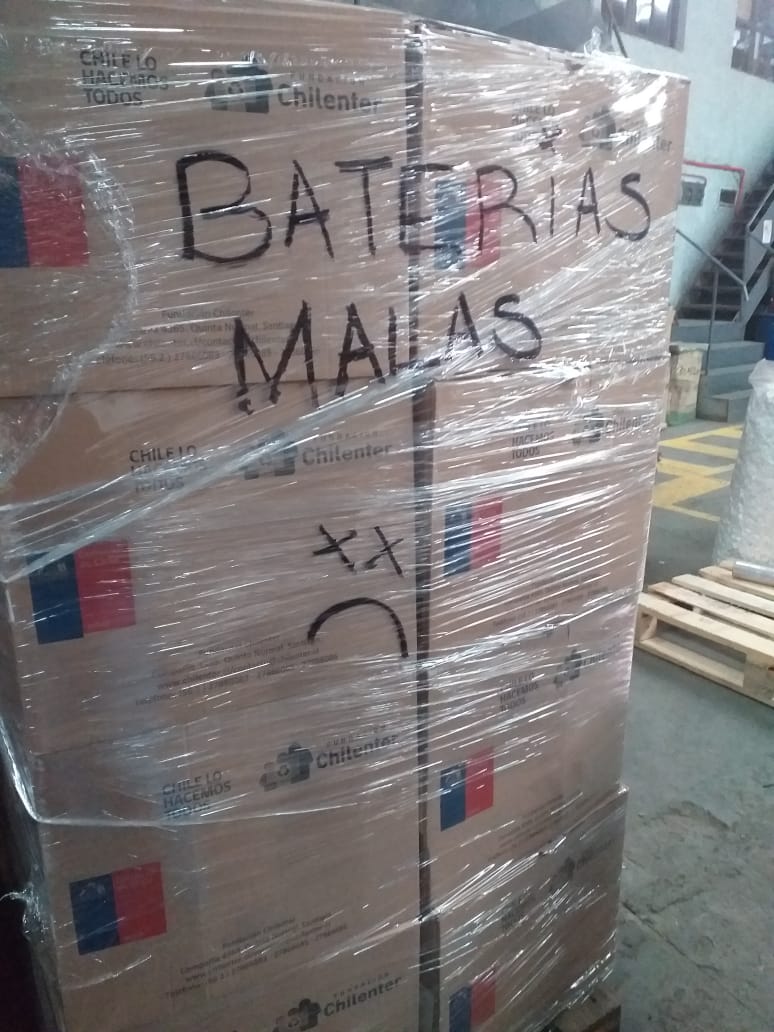 Baterías malas en Chilenter