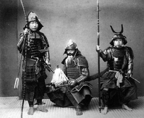 Grupo de samurais en 1890.