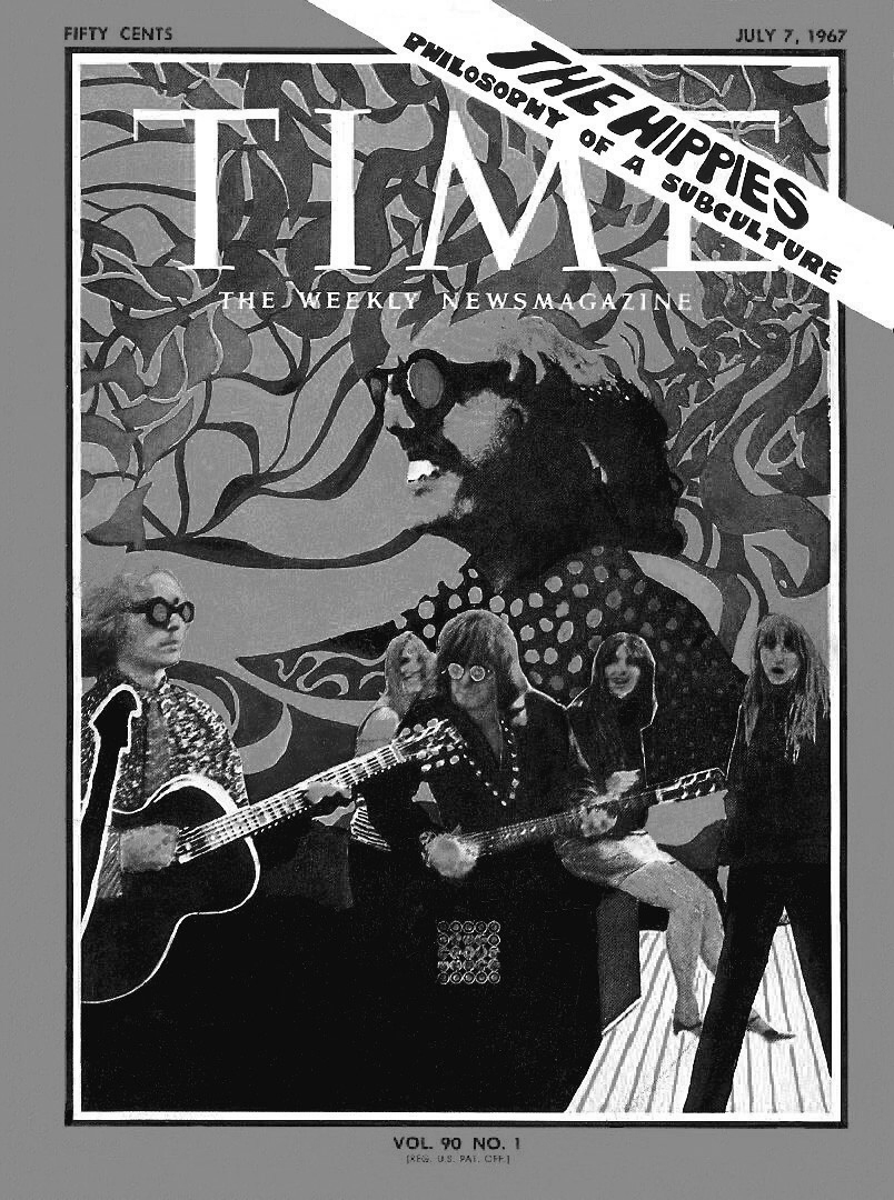 Los hippies en la portada de la revista Time en 1967. Los hippies en la portada de la revista Time en 1967.