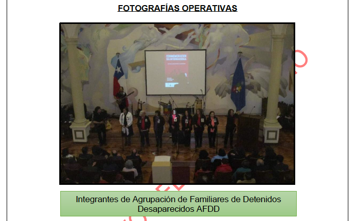 Imagen tomada durante el acto en la Universidad de Chile. Foto: Interferencia Imagen tomada durante el acto en la Universidad de Chile. Foto: Interferencia