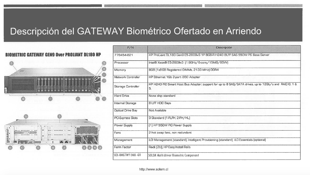 Gateway proveido por Solem a Carabineros, desde donde se hacen las interconexiones. Foto extraída de la propuesta técnica de Solem. Gateway proveido por Solem a Carabineros, desde donde se hacen las interconexiones. Foto extraída de la propuesta técnica de Solem.