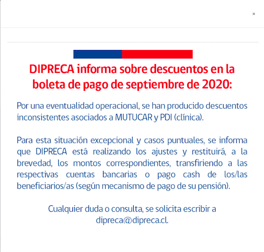 Comunicado de Dipreca. Comunicado de Dipreca.