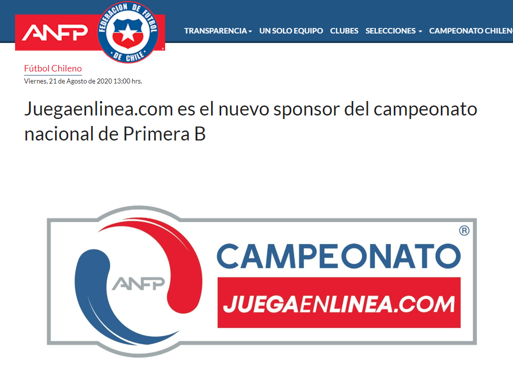 ANFP Primera B JuegaEnLínea. ANFP Primera B JuegaEnLínea.