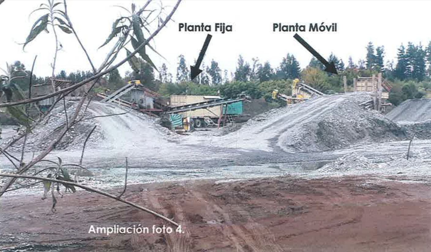 Explotación ilegal de áridos. Foto: Informe DOH.