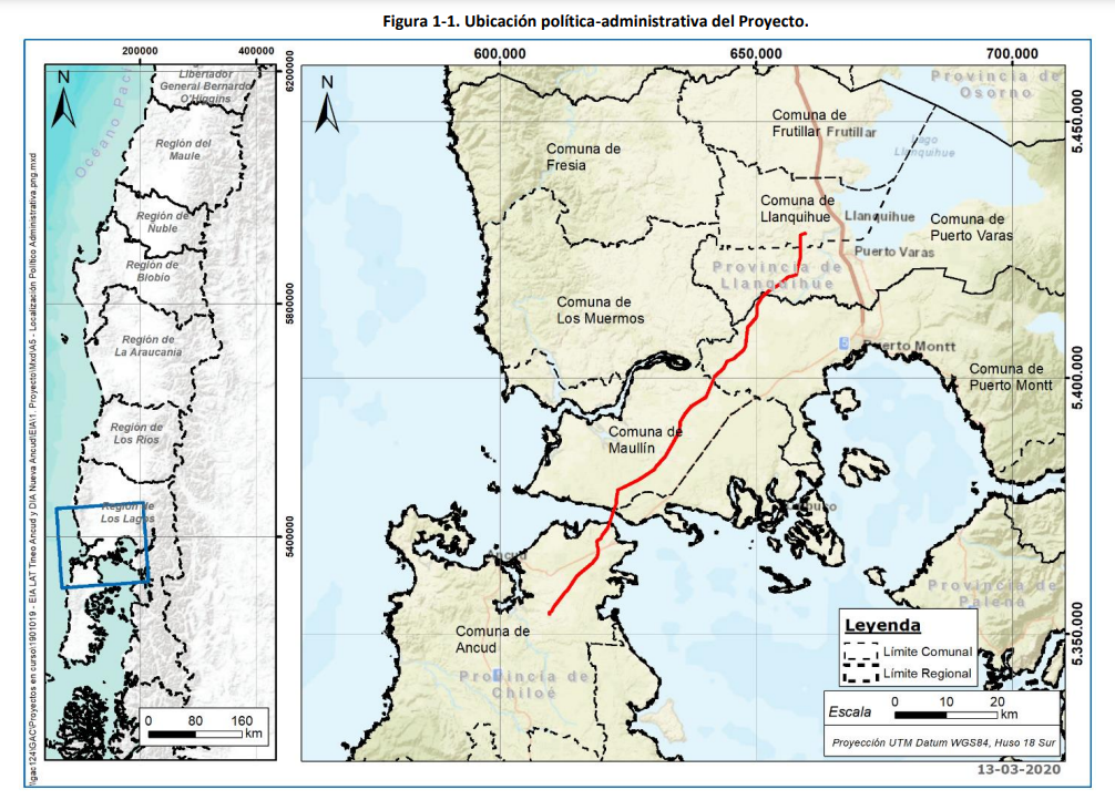 Mapa del proyecto. Fuente: EIA Transelec. Mapa del proyecto. Fuente: EIA Transelec.