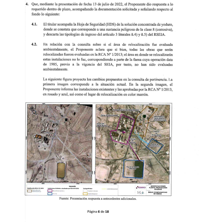 Consulta de traslado de Cosayach rechazada por el SEA.