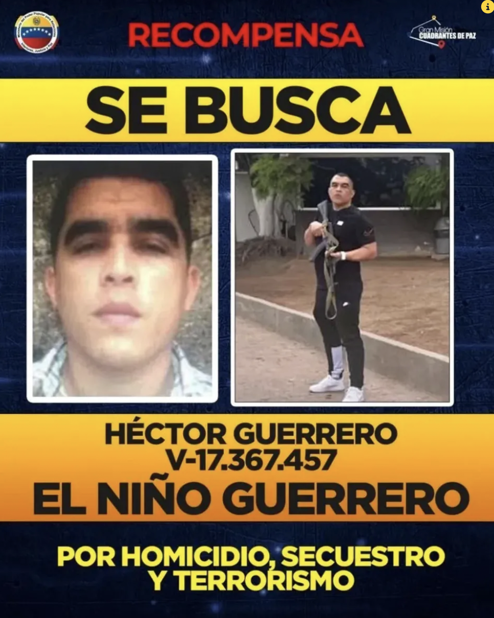 Anuncio de recompensa para Niño Guerrero Anuncio de recompensa para Niño Guerrero