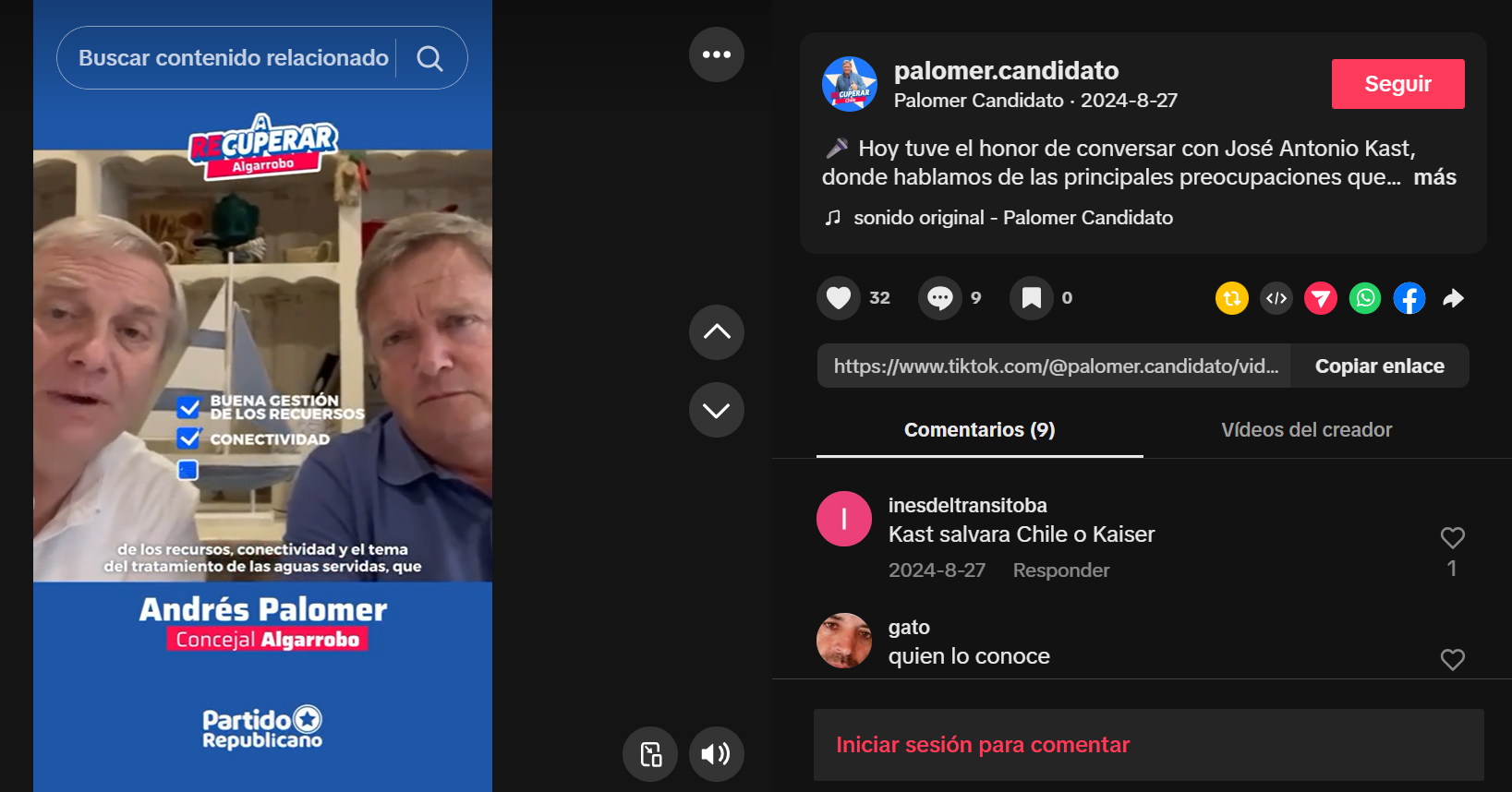Andrés Palomer, candidato junto a José Antonio Kast. Andrés Palomer, candidato junto a José Antonio Kast.