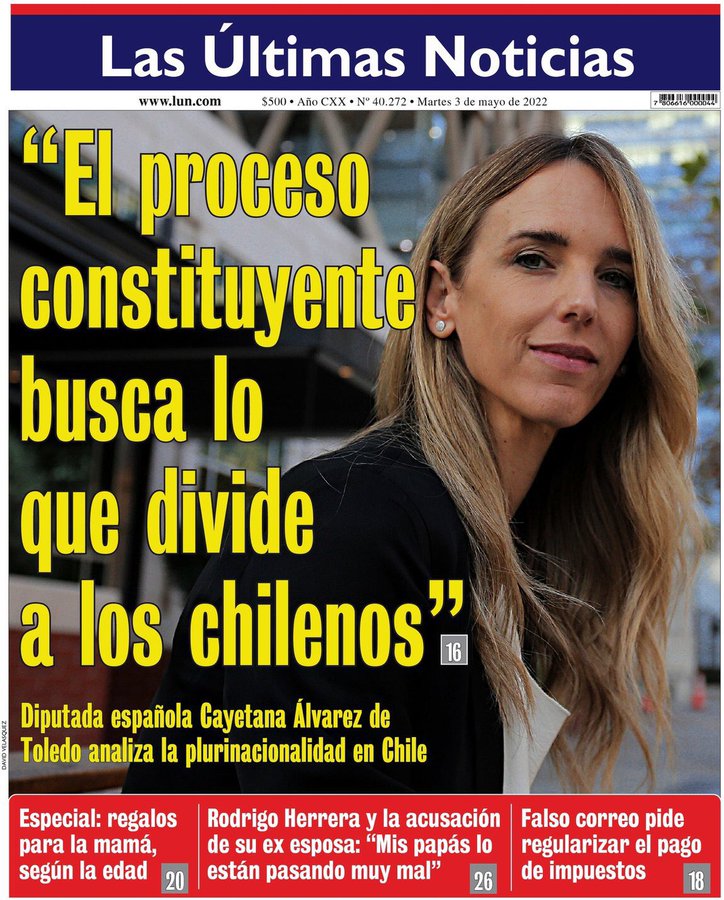 Cayetana Álvarez de Toledo en LUN Cayetana Álvarez de Toledo en LUN