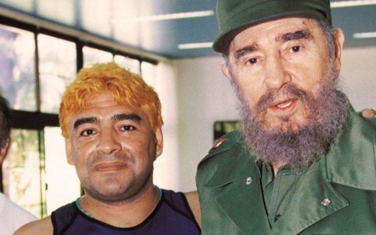 Maradona con Fidel Castro