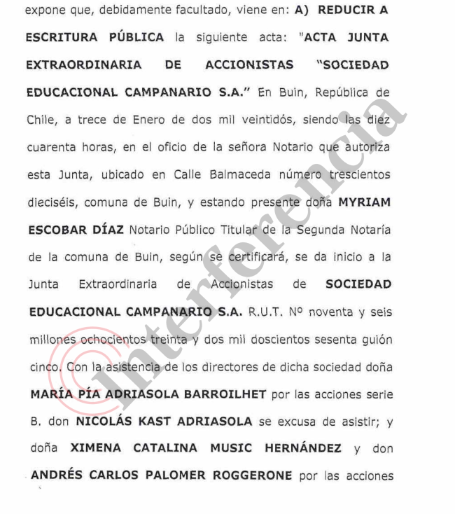 Directorio Sociedad Educacional Campanario. Directorio Sociedad Educacional Campanario.