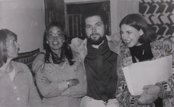 En Quito, Ecuador, 1978 Gertrudis Pfefflin, Patty Collyer, Renato Arcos y Cristina Farga