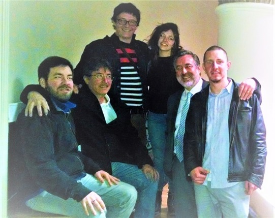 En Valparaíso, Senado de Chile, 2014 Alejandro Guillier Farga, José Almeida Vinueza, Andrés Almeida Farga, Ariela Almeida Gauderman, Alejandro Guillier Álvarez y Cristóbal Almeida Farga