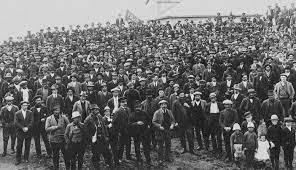 Mitin de la FOM en 1912.