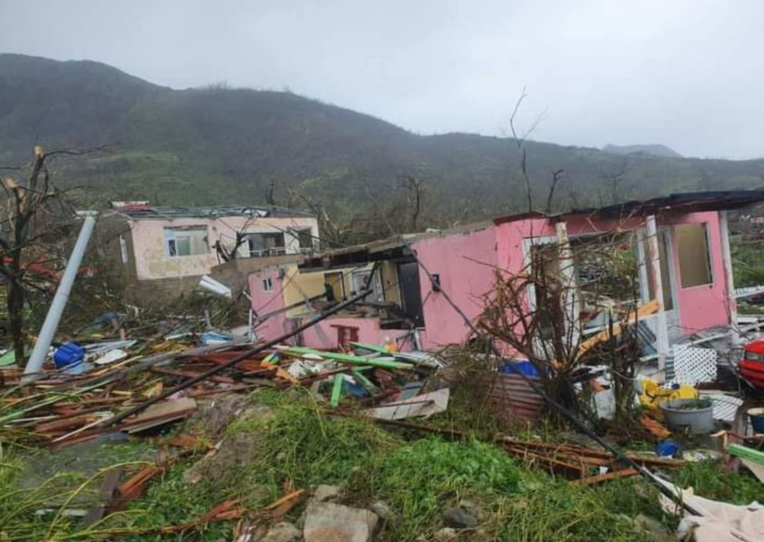 Afectación de huracán Iota en Providencia. Foto: Cortesía Teleislas.