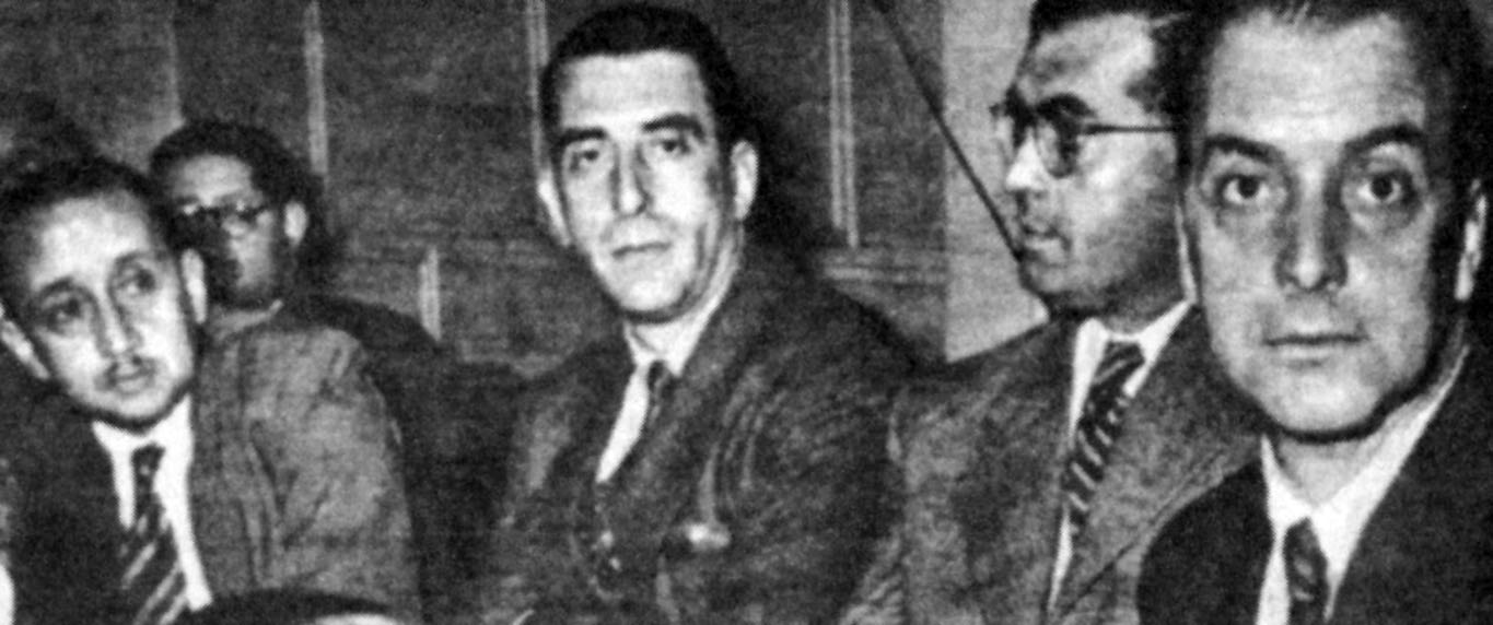 Los albores de la Falange: Bernardo Leighton, Eduardo Frei, Radomiro Tomic e Ignacio Palma. Los albores de la Falange: Bernardo Leighton, Eduardo Frei, Radomiro Tomic e Ignacio Palma.