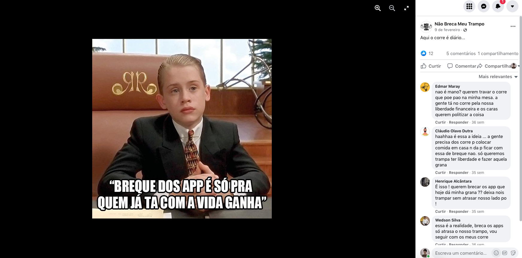 El meme creado por la agencia fue publicado en la página Não Breca Meu Trampo en la fecha determinada en el documento de planificación El meme creado por la agencia fue publicado en la página Não Breca Meu Trampo en la fecha determinada en el documento de planificación