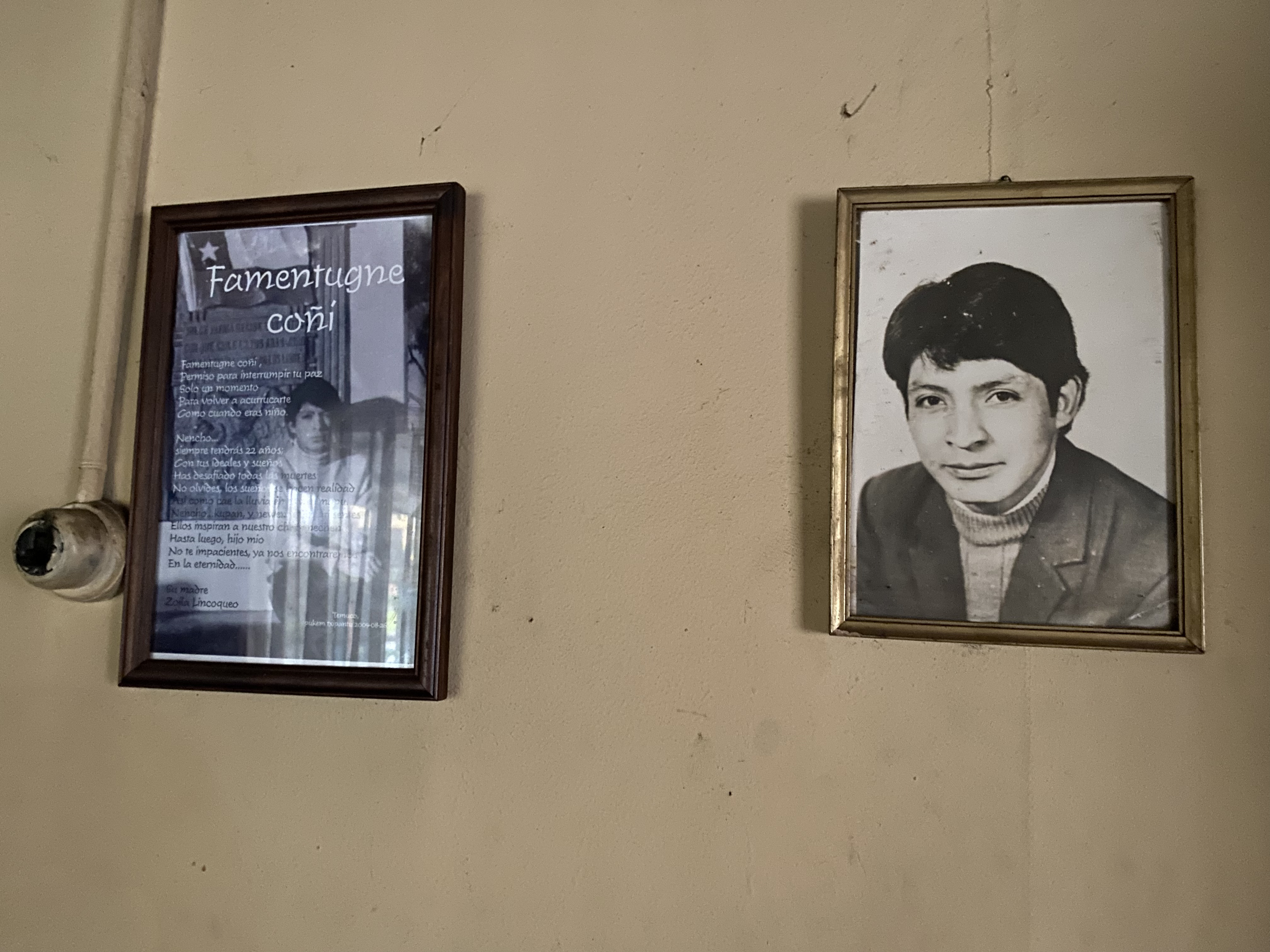 Casa de la familia de Nelson Curiñir