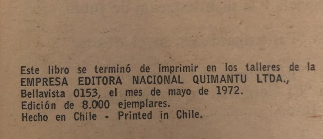 Interior de 'Historia de la Revolución Rusa' de Trotsky, editado por Quimantú