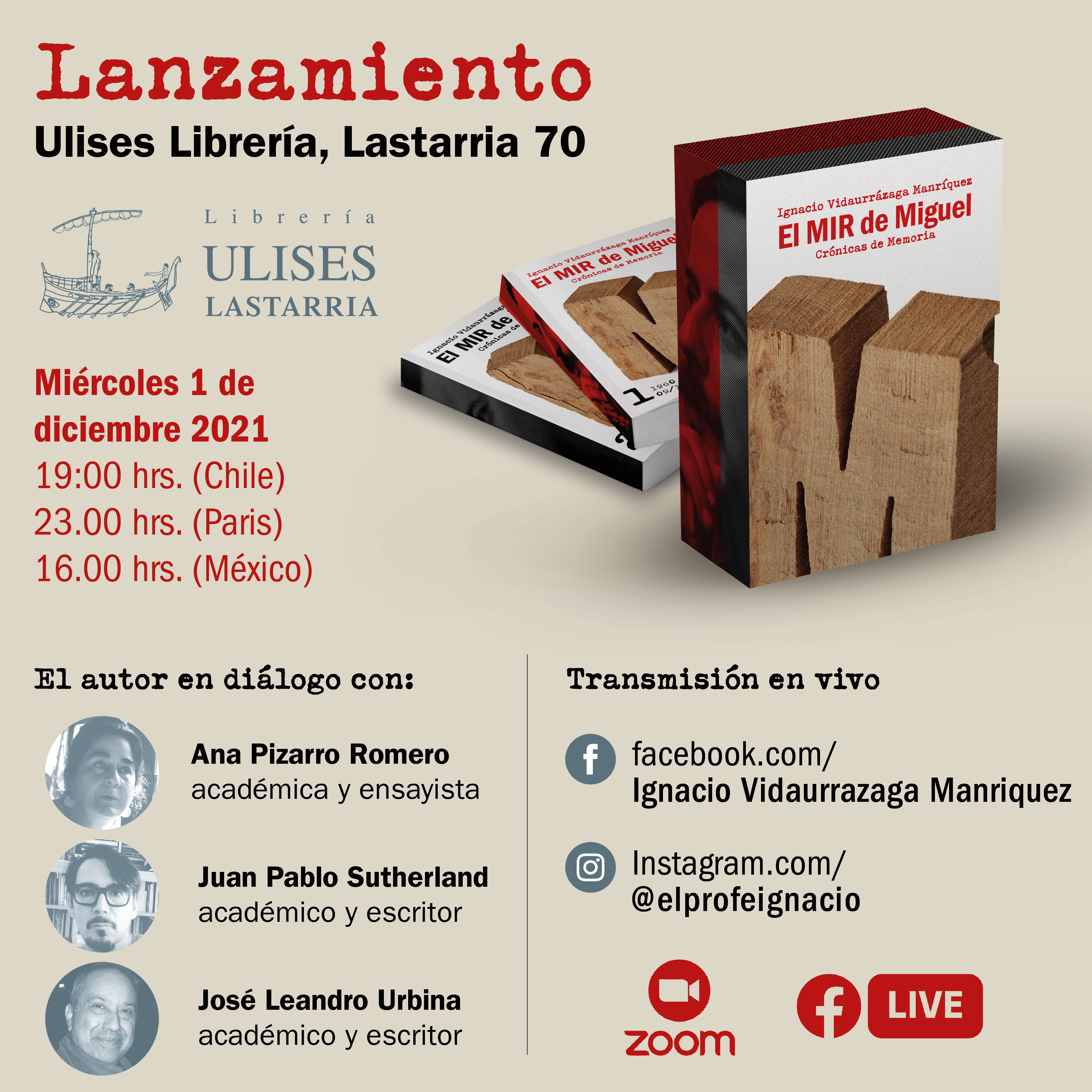 Invitación al lanzamiento de "El MIR de Miguel" Invitación al lanzamiento de "El MIR de Miguel"