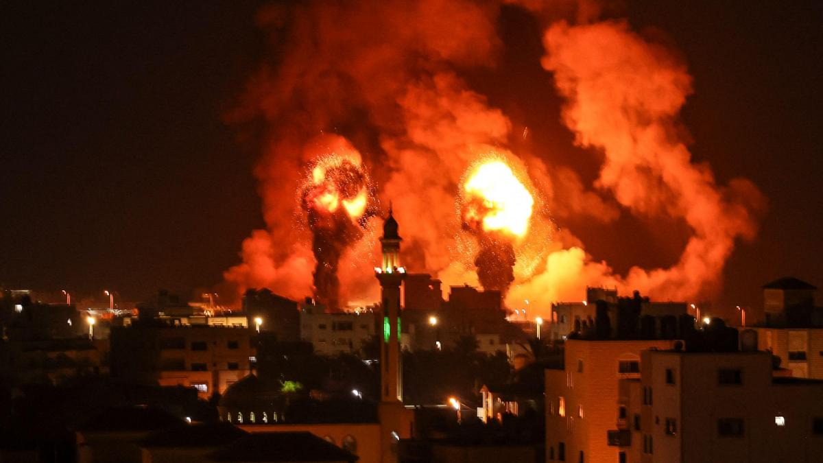 Bombardeos de este viernes en Gaza.