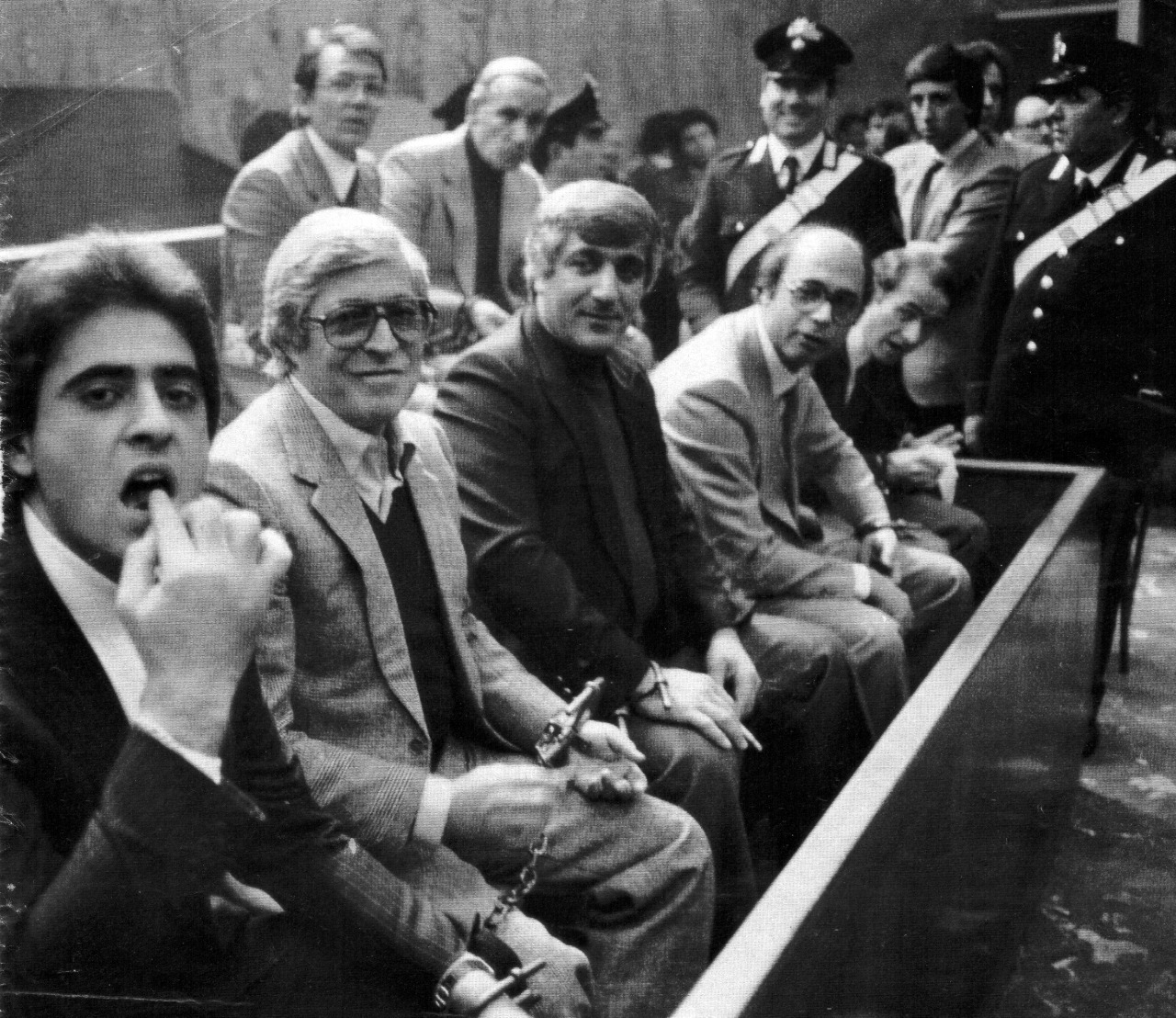 Mafiosos italianos procesados en Palermo. Mafiosos italianos procesados en Palermo.