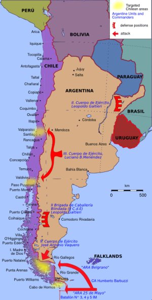 Mapa de los preparativos argentinos Mapa de los preparativos argentinos