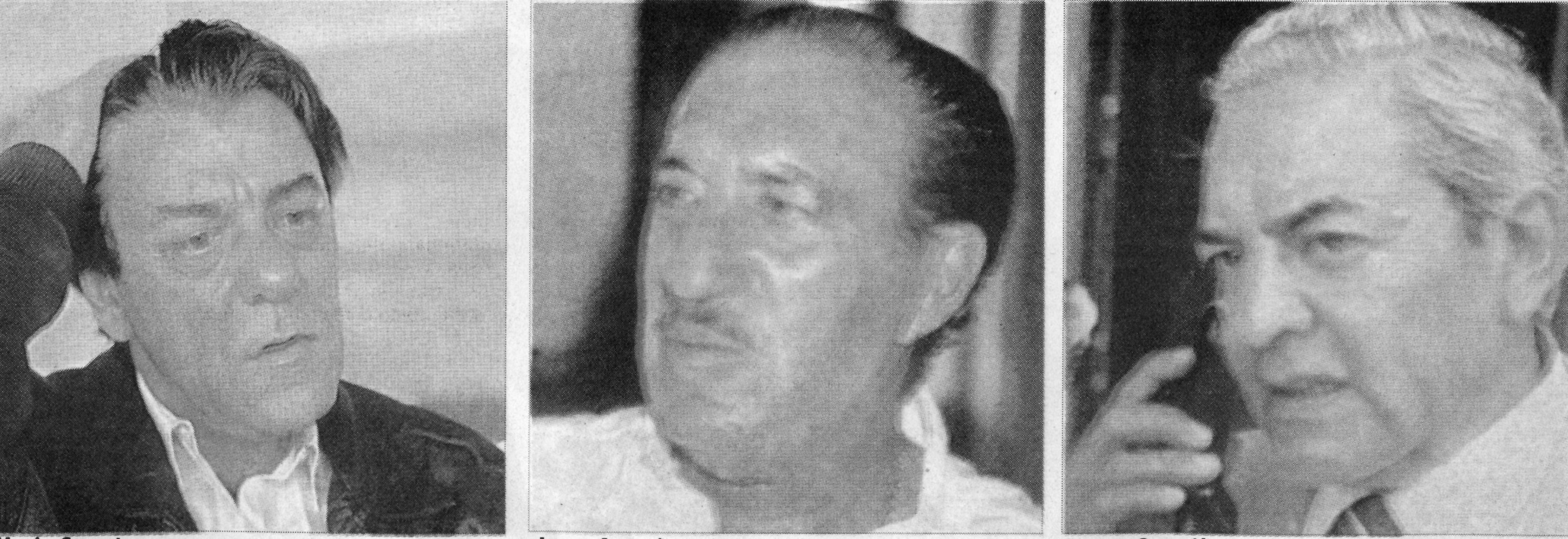 Mario Caserta, Jorge Antonio y Erman González. Mario Caserta, Jorge Antonio y Erman González.