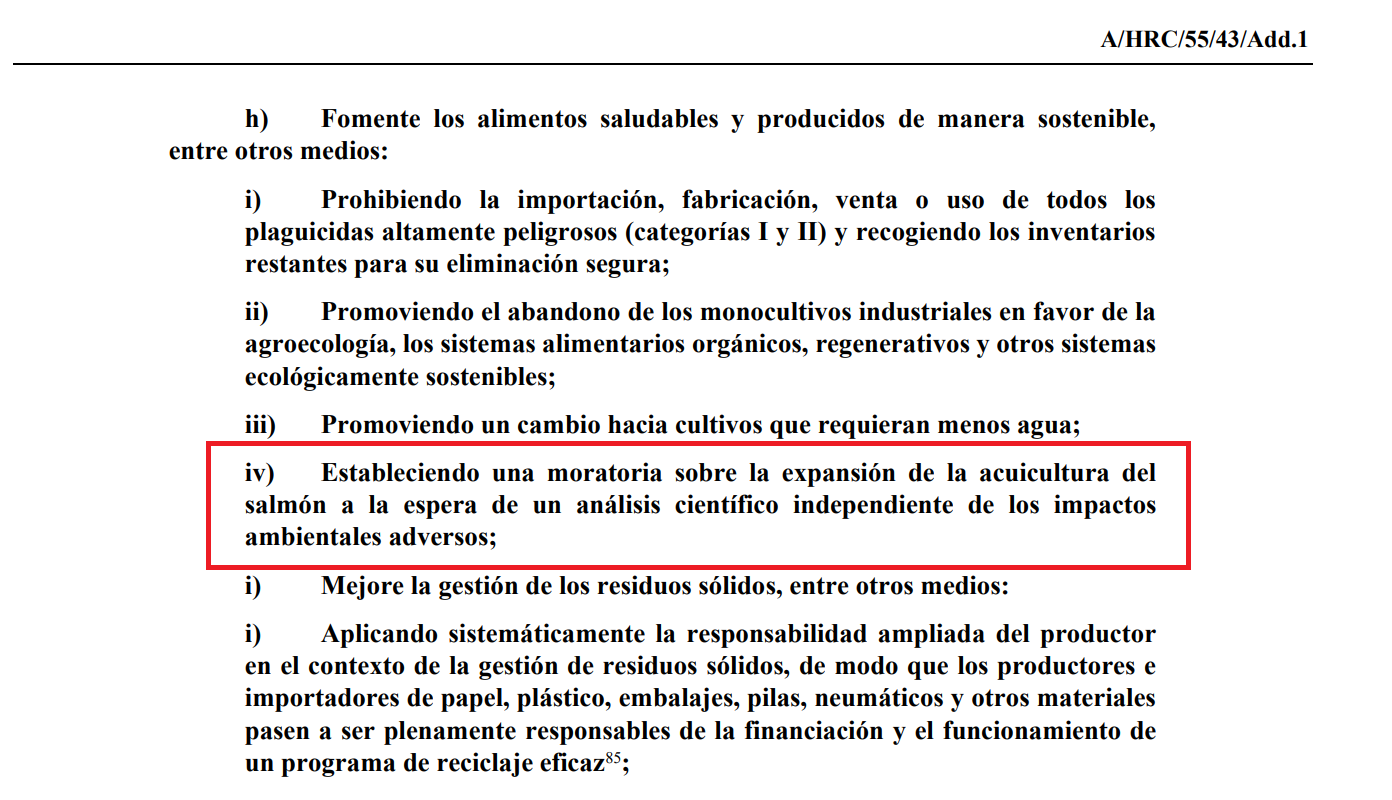 Moratoria recomendada por el Relator de la ONU. Moratoria recomendada por el Relator de la ONU.
