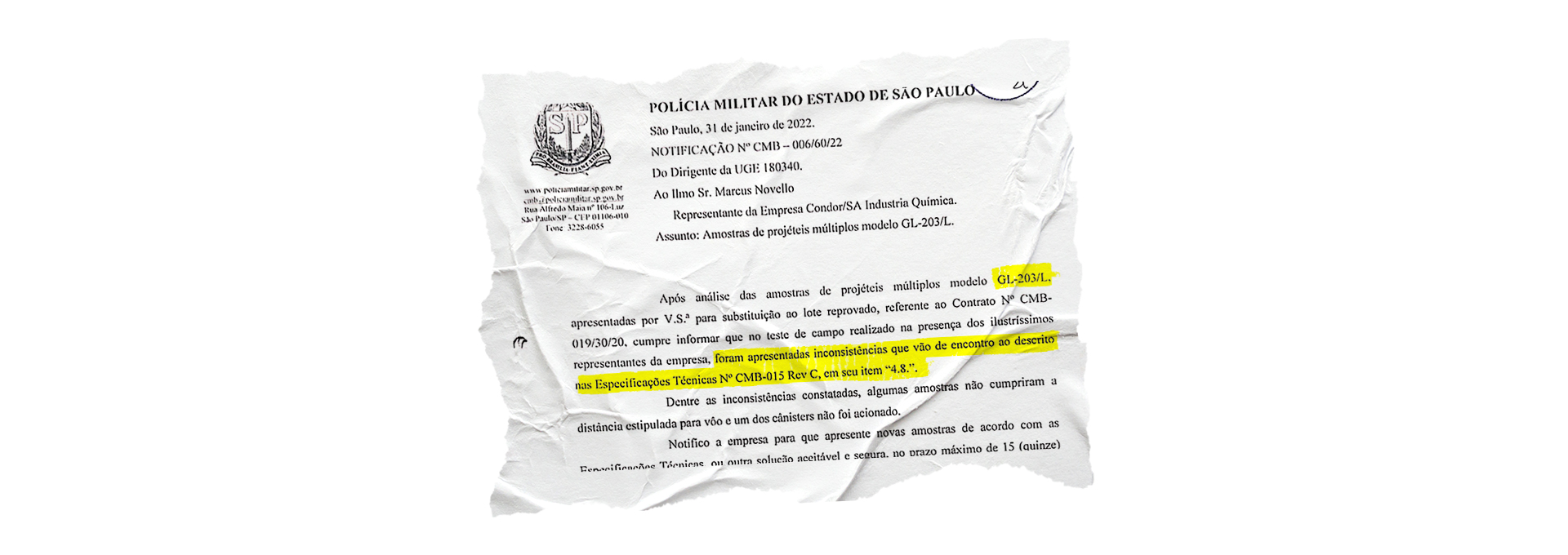 Después de pruebas, Policía de São Paulo encontró "inconsistencias" en las armas de Condor | Foto: José Dacau Después de pruebas, Policía de São Paulo encontró "inconsistencias" en las armas de Condor | Foto: José Dacau