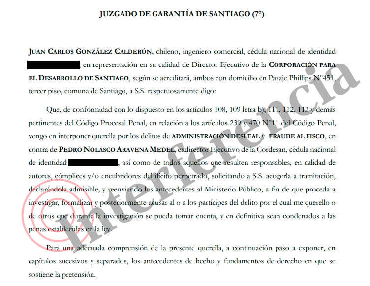 Nueva querella de la gestión Desbordes contra la Cordesan por las Fondas 2024. Nueva querella de la gestión Desbordes contra la Cordesan por las Fondas 2024.