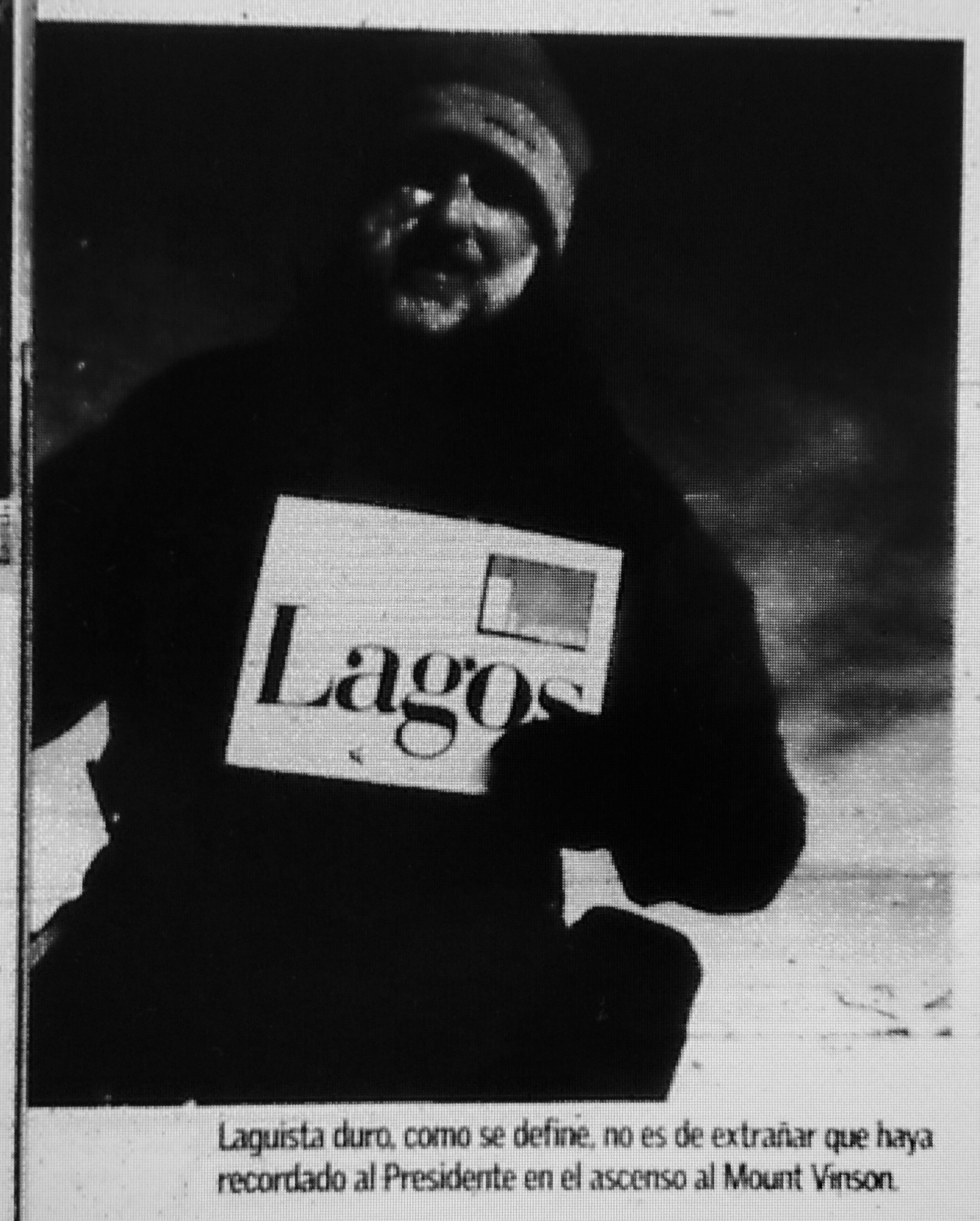 Pacheco en el monte Vinson. Pacheco en el monte Vinson.