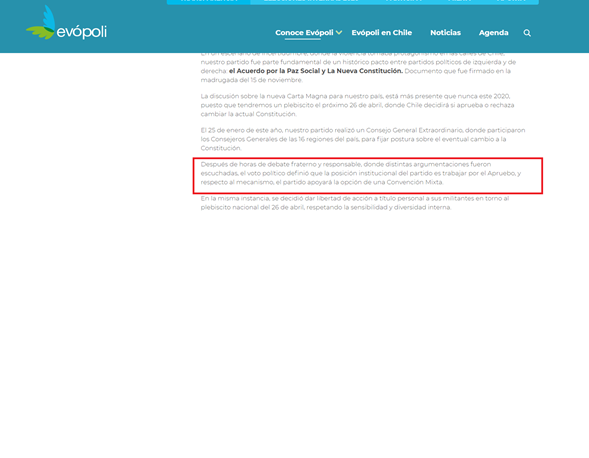 Al equipo digital de Evópoli se le olvidó renovar su sitio web con la última voltereta. Al equipo digital de Evópoli se le olvidó renovar su sitio web con la última voltereta.