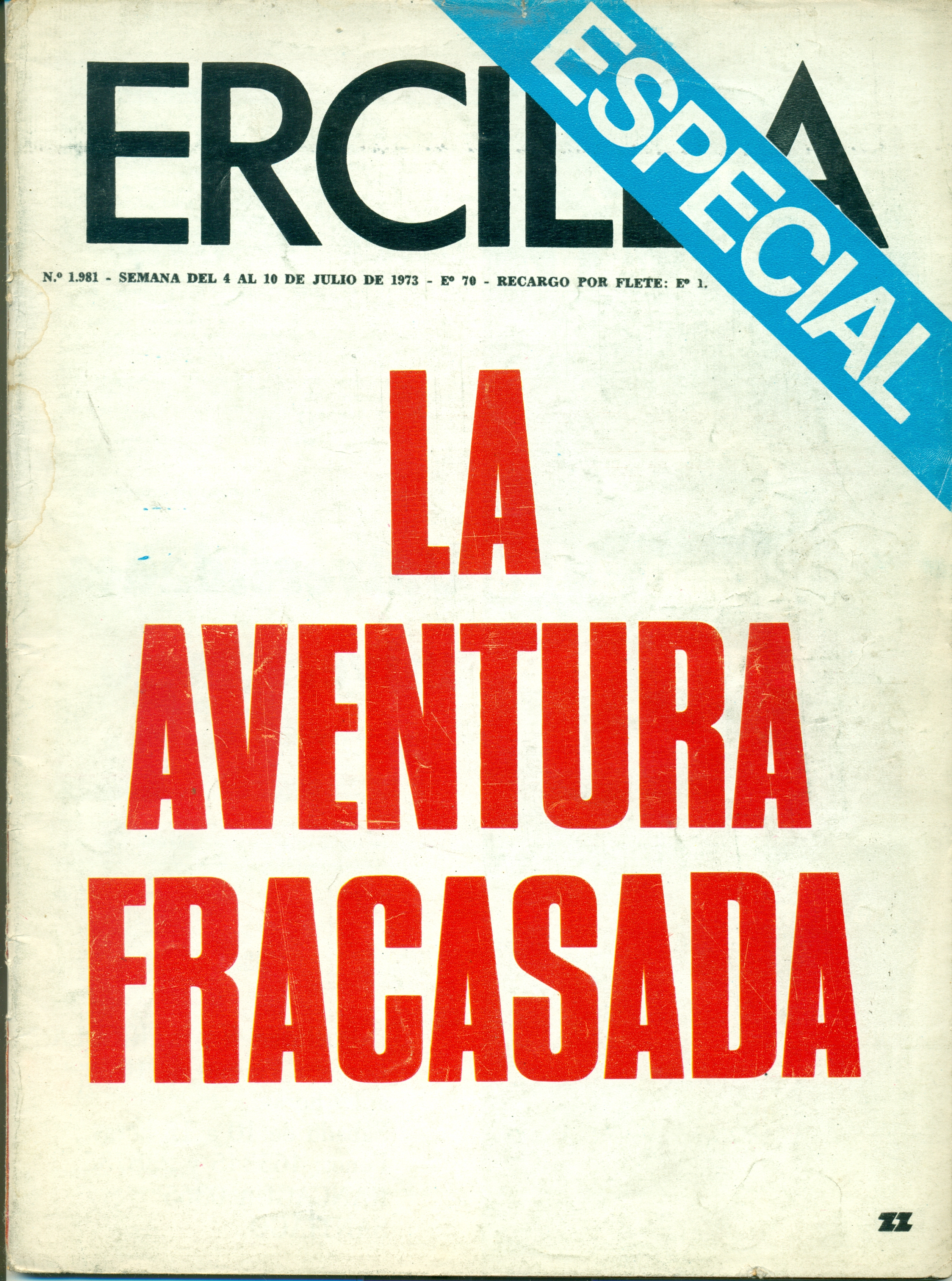 Portada de Ercilla. Portada de Ercilla.
