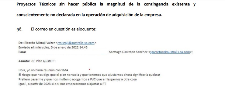Fuente: Querella en el 4° Juzgado de Garantía de Santiago. Fuente: Querella en el 4° Juzgado de Garantía de Santiago.