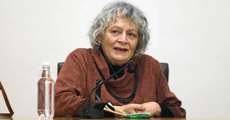 Rita Segato en un conversatorio en la Universidad de Chile.