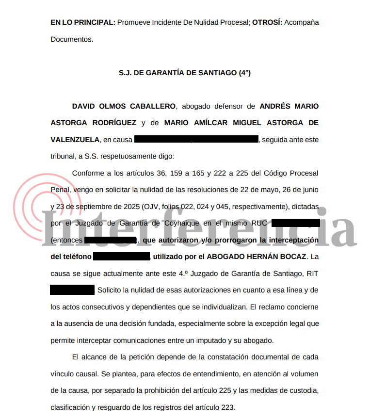 Solicitud de nulidad caso Imperio Amsterdam.