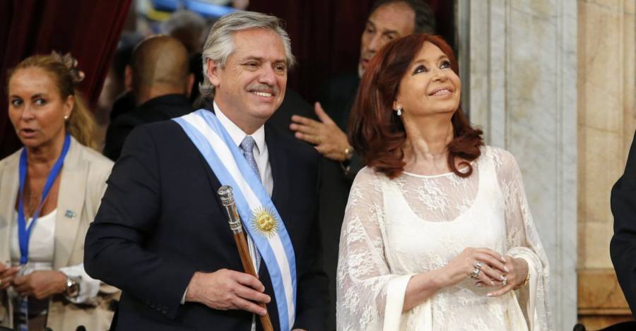 Alberto Fernández y Cristina Fernández de Kirchner, tras asumir como presidente y vicepresidenta de la Nación Argentina. Nicolás Aboaf.