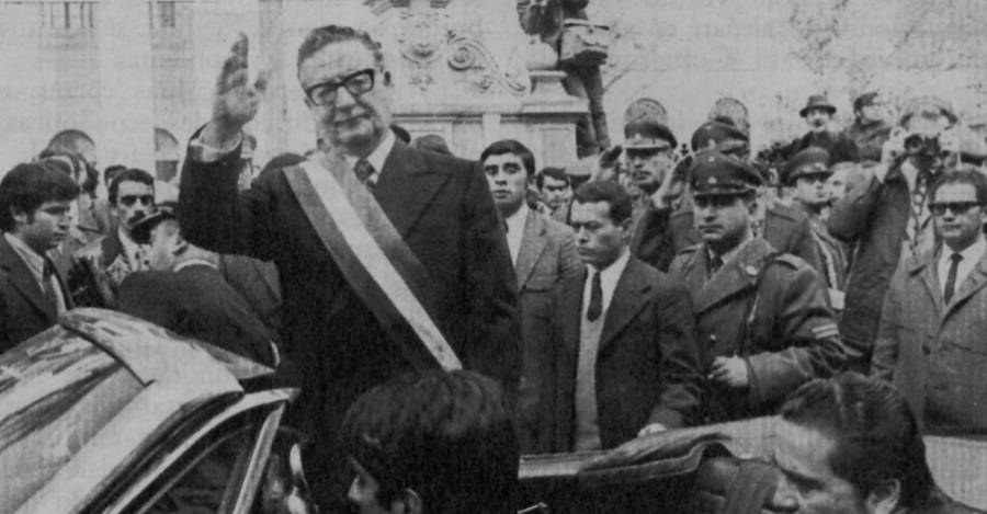 Allende rumbo al Congreso Nacional el 21 de mayo.