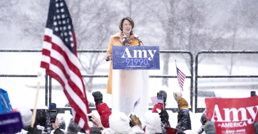 El lanzamiento de la campaña de Amy Klobuchar en Minnesota. Foto: Stephen Maturen