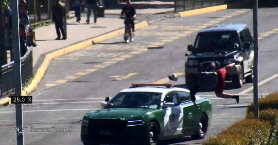 Imagen del video que registró el momento del atropello.