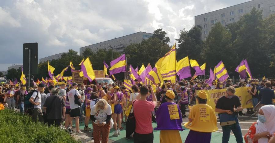 Una manifestación en Berlín a favor de expropiar viviendas a las inmobiliarias.