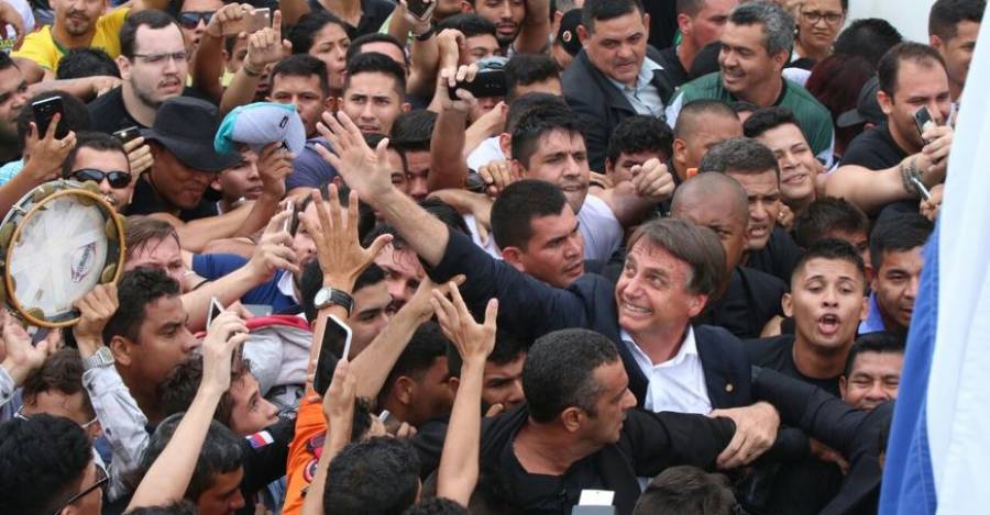 Bolsonaro en la ciudad amazónica de Manaus, en tiempos de campaña 
